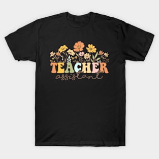 Groovy Teaching Assistant 100Th Day Of School Teacher T-Shirt